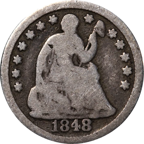 1848-P Seated Liberty Half Dime Great Deals From The Executive Coin Company Cover