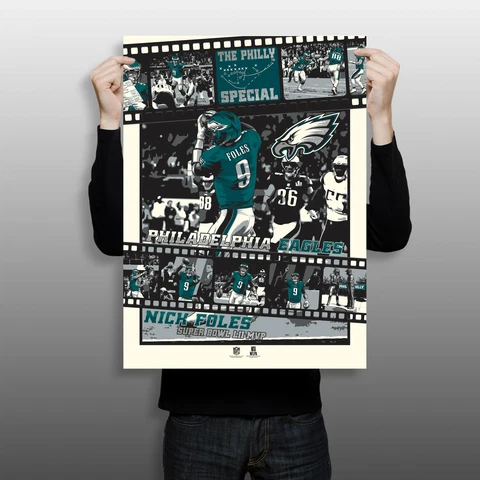 Philadelphia Eagles Super Bowl LII Legendary Moments 18" x 24" Serigraph Print Cover