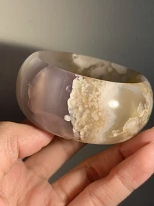 57.1mm/Madagascar Sakura Agate Cherry Blossom Wide bracelet/Rose garden / - Bild 1 von 11