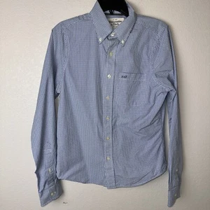 Abercrombie & Fitch Men's Plaid Long Sleeve Button Down Shirt Size Small Blue - Picture 1 of 7