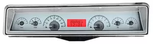 Dakota Digital 1966-67 Chevy Nova Analog Gauge System Silver Red VHX-66C-NOV-S-R - Picture 1 of 5