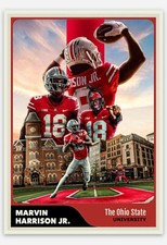 Marvin Harrison Jr. Ohio State Buckeyes Custom ACEO Football Card
