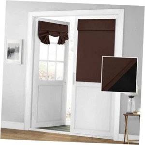 100% Blackout French Door Curtains, 30"W x 40"L (Pack of 1) Brown/Chocolate - Picture 1 of 7