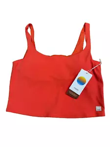 Vuori Extra Large Women's Daily Crop Top Sleeveless in Pomelo Orange VW1027-New - Picture 1 of 7