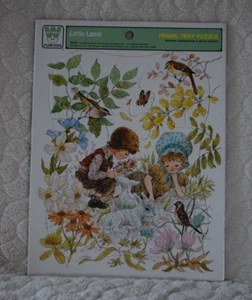 Vintage Whitman Little Lamb 9 Piece Frame-Tray Puzzle 1975 - Picture 1 of 2