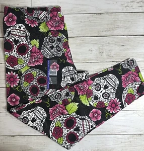 NB Juniors Holiday Ankle Leggings Skull Halloween Day of The Dead Size XXL NEW - Picture 1 of 5