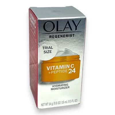 Olay Regenerist Vitamin C + Peptide 24 Hydrating Moisturizer 15ml/0.5oz. NEW - Image 1 of 2