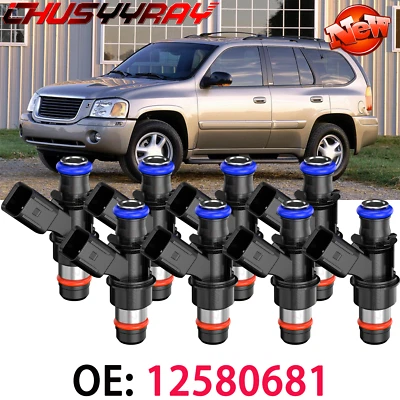8x 12580681 nuevo inyector de combustible para 2005 2006 2007 2008 2009 GMC Envoy 5,3 L V8 Foto 1 de 4