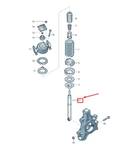 VW TOUAREG 7P MK2 REAR SHOCK ABSORBER 7P6513029BJ NEW GENUINE - Picture 1 of 1