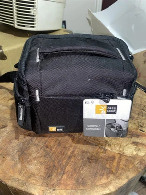 Case Logic small camera bag Case Shoulder Brown Black Multi Pocket Padded Lens - Image 1 of 4