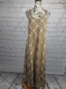 J Jill women's Sleeveless maxi dress Floral Print Stretch Knit L sleeveless b6 - Picture 1 of 11