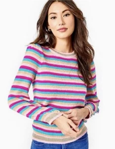 Neu mit Etikett Lilly Pulitzer Marceletta Pullover in Beere Soiree Karneval Streifen - Größe M - Bild 1 von 16