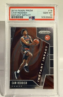 2019-20 Panini Prizm - CAM REDDISH - Instant Impact - Rookie PSA 10 - Hawks #18 - Image 1 of 4