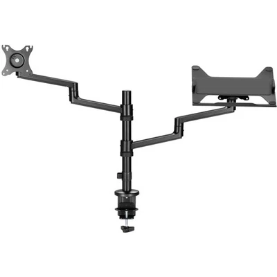 goobay Deluxe Monitorhalterung mit Laptop-Arm, schwarz - Bild 1 von 4