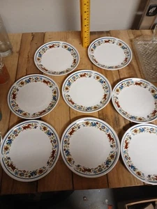 Vintage Very Rare Corning Pyroceram Troubadour Lot Of 8 Bread/Dessert Plates 6.5 - Picture 1 of 8