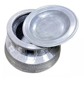 Aluminium Degchi Pot with Lid Traditional Indian Degh Donga Pateela Desi Cooking - Picture 1 of 12