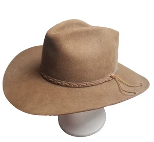 Resistol Long Oval Self Conforming 4X Beaver Western Cowboy Hat 46 Bronzine7-3/8 - Picture 1 of 13