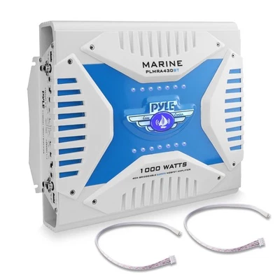 Pyle Elite 1000 Watt 4 Channel Amplifier Bluetooth Marine ATV Amp PLMRA430BT - Image 1 of 4