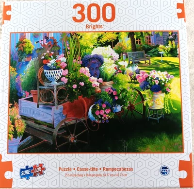 Цветочная тележка 300 шт. пазл 25,5 дюйма x 18 дюймов #03101 Sure-Lox Brights - Изображение 1 из 4