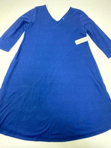 Vestido Azul Soft Surroundings Daphne Doble Cuello en V Talla S Nuevo con Etiquetas Para Mujer NUEVO - Imagen 1 de 8
