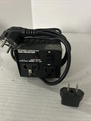 Seven Star TC100 100 Watt 110 220 Volt Voltage Converter 110v 220v Power Source - Image 1 of 2