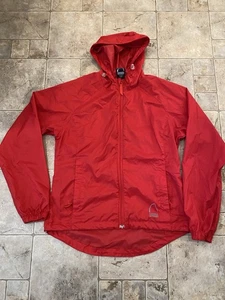 Sierra Designs Light Weight Windbreaker Jacket Full Zip Red Nylon Sz M EUC - Picture 1 of 11