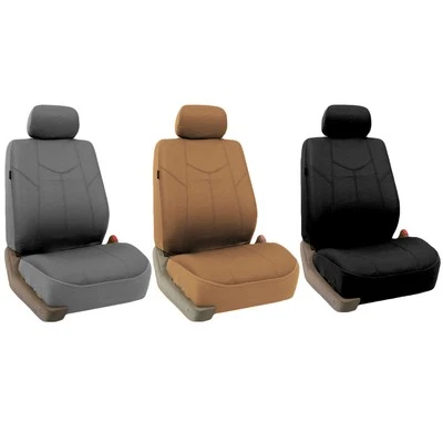 适用于丰田 4RUNNER 2003 - 2009 PU 皮革定制适合汽车座椅套 2 个前座 — 第 1/2 张图片