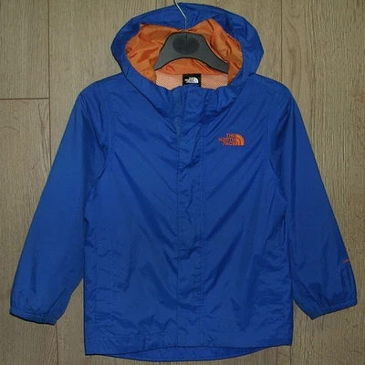 The North Face Boys Blue Hooded Raincoat Windcheater Jacket Coat Age 4 104cm - Image 1 of 4