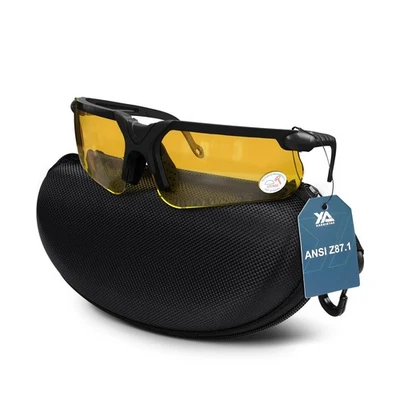 Shooting Glasses with Case Anti Fog Hunting Safety Glasses for Men Women (Yel... - Image 1 of 4