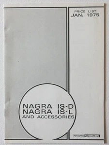 Nagra IS-D & IS-L Preisliste Jan 1975 - Bild 1 von 1