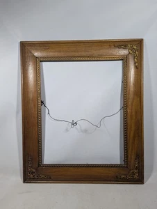 Antiker viktorianischer Eichenholz Gold Gesso Floral Schnörkel Kunst Rahmen 23x27 16x20 - Bild 1 von 8