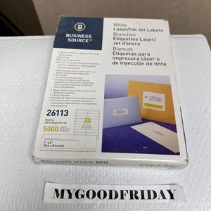 Etiquetas de correo de fuente empresarial láser 1"x4" 5000/PK blanco 26113 - Imagen 1 de 6