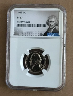 1962 Jefferson Nickel 5C NGC PF67 - Image 1 of 2