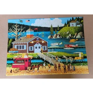 Charles Wysocki 1000 Teile Puzzle Seeflugzeuge Flughafen Dock Pferde vollständig - Bild 1 von 7