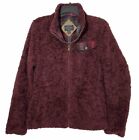 Pendleton Sherpa Pullover Jacket Burgundy 1/4 zip Sweater Women Size Medium