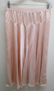 CAROLE LITTLE Saint Tropez West Peach Elastic Waist Silk Skirt - Size 10