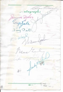 muti signed autographs sandy koufax-charles comiskey-warren giles-warren spahn - Picture 1 of 1