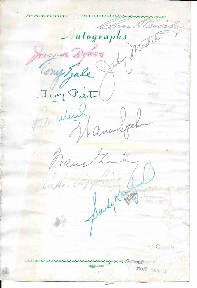 muti signed autographs sandy koufax-charles comiskey-warren giles-warren spahn - Image 1 of 1