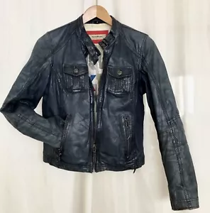 Oakwood Lederjacke Jacke Damen Gr. 36 - 38 / S - M Blau Echtleder - Bild 1 von 6