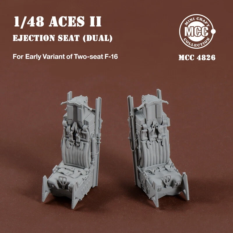 1/48 ACES II Ejection Seats for F-16 Two-seat Variant Early (2pcs) - Image 1 of 1