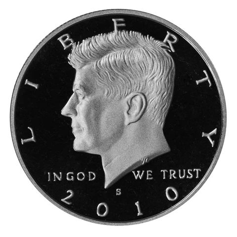 2010 S Kennedy Half Dollar Gem DCAM Proof CN-Clad Cover