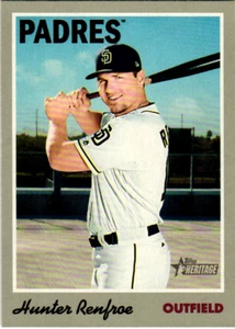 2019 Topps Heritage Base #130 Hunter Renfroe - San Diego Padres - Picture 1 of 2