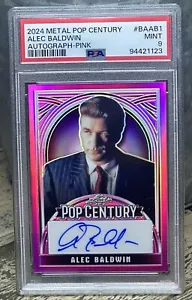 Alec Baldwin PSA GRADED AUTOGRAPHED # 4 / 7 RARE Leaf Metal Pop Century AUTO - Picture 1 of 12