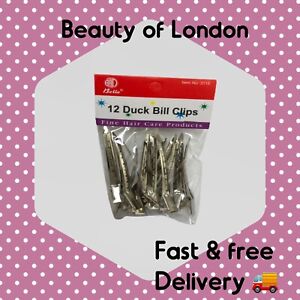 Metal Duck-Bill Hair Section Clips-Pack OF12#3115-Free UK Post!