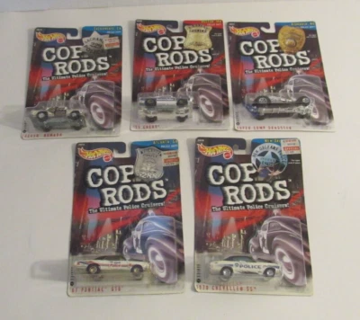5 Hot Wheels Cop Rods Series Police Department CHEVY Nomad Chevelle SS GTO + NIP - Image 1 of 4