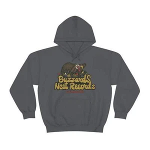Sudadera con capucha vintage para hombre Buzzard’s Nest Records 1976 - Imagen 1 de 53
