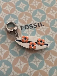 Fossil Charm Anhänger Bettelarmband „Surfboard“ - „Surfbrett“ mit Blumen - Bild 1 von 7