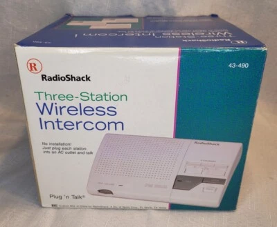 Sistema de intercomunicación inalámbrico Radio Shack 3 estaciones 43-490 NUEVO EN CAJA Foto 1 de 4