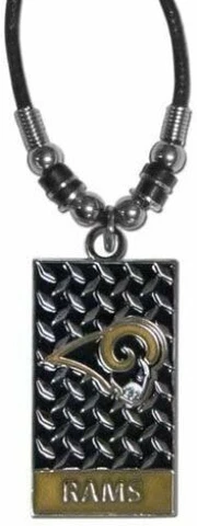 NFL Rams Gridiron Plate Necklace by Siskiyou Sports, 18"  Unisex Cover