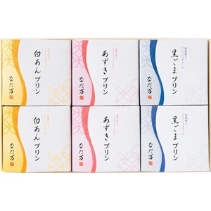 Nadaman, Pudding Set, Azuki, Shiroan, Sesame, 6 Cups, For Gift, Tracking Japan - Picture 1 of 1